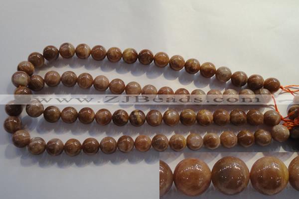 CCS354 15.5 inches 12mm round AB grade natural golden sunstone beads