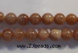 CCS362 15.5 inches 8mm round A grade natural golden sunstone beads