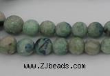 CCS518 15.5 inches 4mm - 12mm round matte natural chrysocolla beads