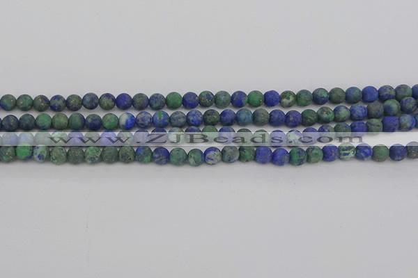CCS541 15.5 inches 6mm round matte dyed chrysocolla beads