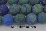 CCS543 15.5 inches 10mm round matte dyed chrysocolla beads