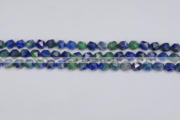 CCS546 15.5 inches 6mm faceted nuggets dyed chrysocolla beads