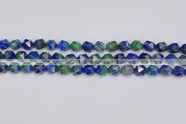 CCS547 15.5 inches 8mm faceted nuggets dyed chrysocolla beads