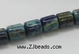 CCS55 16 inches 10*12mm cylinder dyed chrysocolla gemstone beads