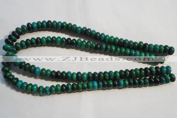 CCS616 15.5 inches 6*10mm rondelle dyed chrysocolla gemstone beads