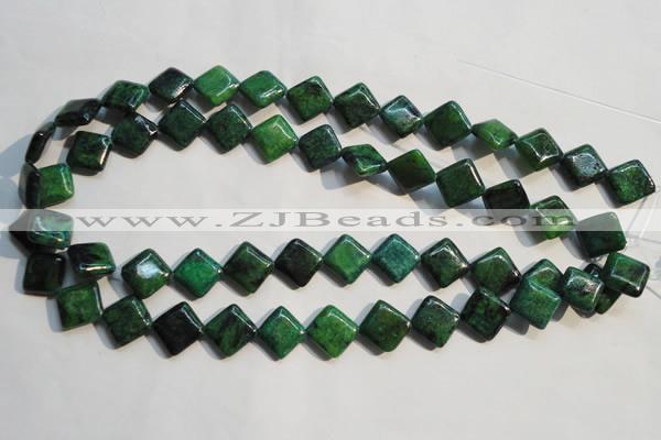 CCS681 15.5 inches 12*12mm diamond dyed chrysocolla gemstone beads