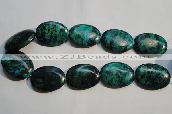 CCS701 15.5 inches 30*40mm oval dyed chrysocolla gemstone beads
