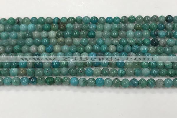 CCS872 15.5 inches 4mm round natural chrysocolla gemstone beads