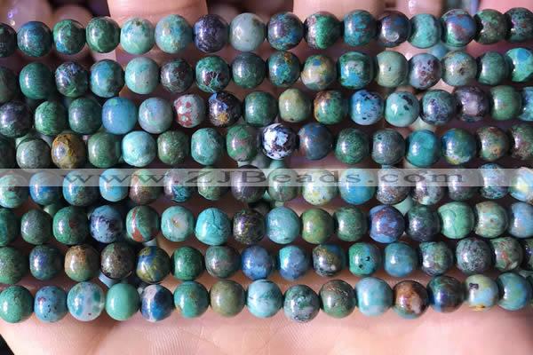 CCS893 15 inches 6mm round natural chrysocolla gemstone beads