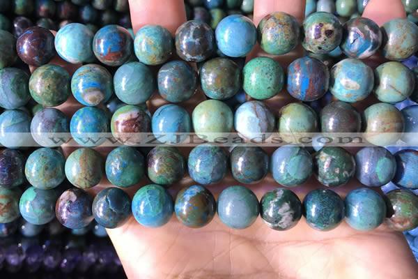 CCS896 15 inches 12mm round natural chrysocolla gemstone beads