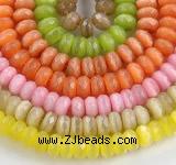 CCT05 14 inch 7*12mm faceted roundel cats eye beads Wholesale