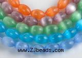 CCT06 10*14mm different color rice cats eye beads Wholesale