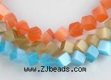 CCT09 8mm different color cube-shaped cats eye beads Wholesale