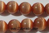 CCT1378 15 inches 7mm round cats eye beads wholesale