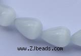 CCT16 14 inches 10*14mm teardrop white cats eye beads wholesale