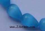 CCT20 14 inches 10*14mm teardrop navy blue cats eye beads wholesale