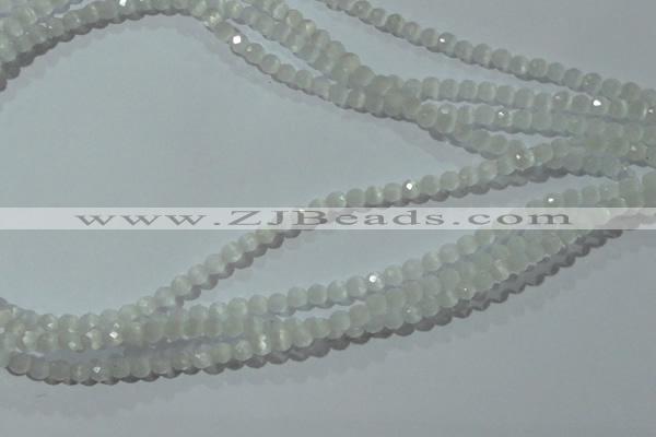 CCT301 15 inches 4mm faceted round cats eye beads wholesale