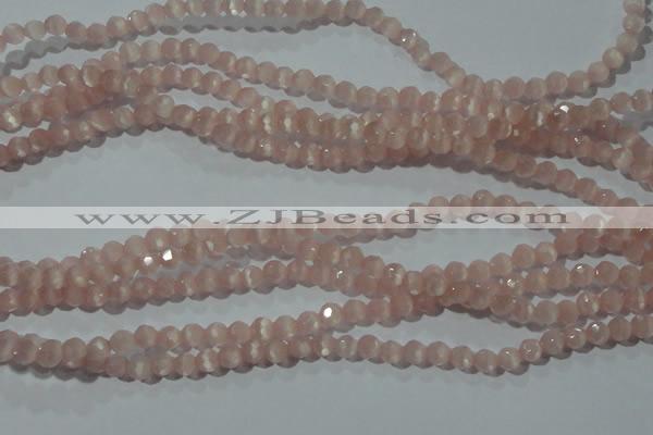 CCT304 15 inches 4mm faceted round cats eye beads wholesale