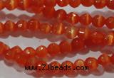 CCT310 15 inches 4mm faceted round cats eye beads wholesale