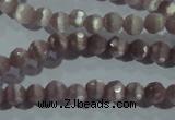 CCT312 15 inches 4mm faceted round cats eye beads wholesale