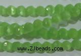 CCT315 15 inches 4mm faceted round cats eye beads wholesale