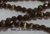 CCT320 15 inches 4mm faceted round cats eye beads wholesale