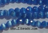 CCT326 15 inches 4mm faceted round cats eye beads wholesale