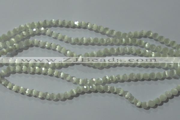 CCT341 15 inches 5mm faceted round cats eye beads wholesale