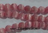 CCT343 15 inches 5mm faceted round cats eye beads wholesale
