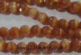 CCT344 15 inches 5mm faceted round cats eye beads wholesale