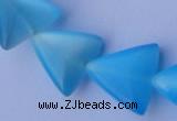 CCT35 14.5 inches 15*16mm triangle navy blue cats eye beads wholesale