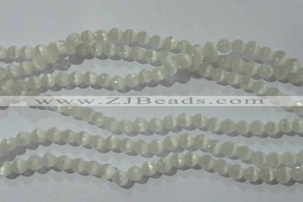 CCT351 15 inches 6mm faceted round cats eye beads wholesale