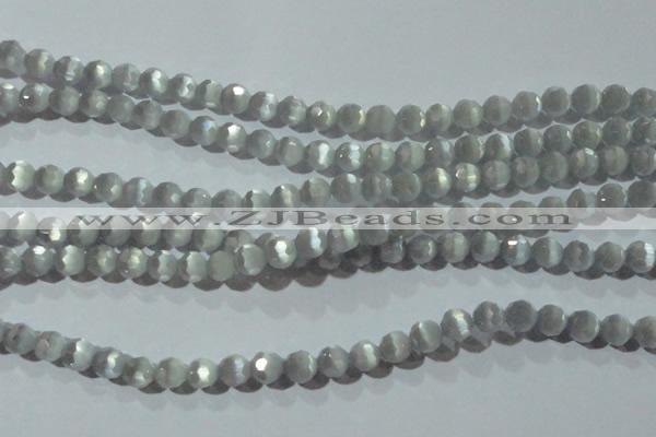 CCT352 15 inches 6mm faceted round cats eye beads wholesale