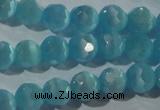 CCT361 15 inches 6mm faceted round cats eye beads wholesale