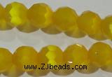 CCT377 15 inches 8mm faceted round cats eye beads wholesale