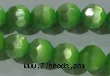 CCT379 15 inches 8mm faceted round cats eye beads wholesale