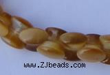 CCT38 14.5 inches 6*10mm drum-shaped honey yellow cats eye beads