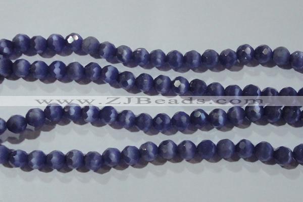 CCT381 15 inches 8mm faceted round cats eye beads wholesale