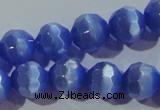 CCT382 15 inches 8mm faceted round cats eye beads wholesale