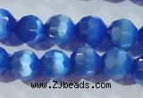 CCT383 15 inches 8mm faceted round cats eye beads wholesale