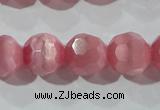 CCT391 15 inches 10mm faceted round cats eye beads wholesale