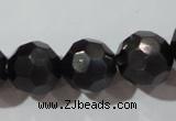 CCT398 15 inches 10mm faceted round cats eye beads wholesale