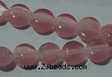 CCT452 15 inches 6mm flat round cats eye beads wholesale