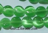 CCT462 15 inches 6mm flat round cats eye beads wholesale