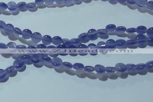 CCT465 15 inches 6mm flat round cats eye beads wholesale