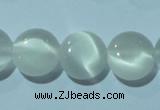 CCT480 15 inches 8mm flat round cats eye beads wholesale