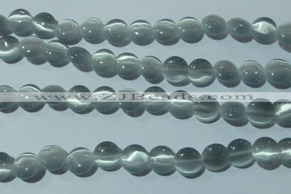 CCT511 15 inches 10mm flat round cats eye beads wholesale