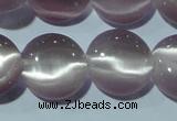 CCT512 15 inches 10mm flat round cats eye beads wholesale