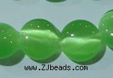 CCT521 15 inches 10mm flat round cats eye beads wholesale