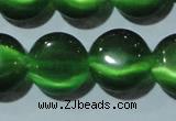 CCT523 15 inches 10mm flat round cats eye beads wholesale
